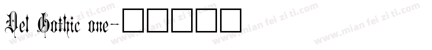 Del Gothic one字体转换